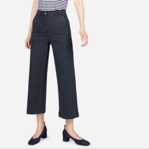 Everlane Wide Leg Crop Pant - Navy